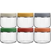 EONJOE 10 oz Glass Jars with Lids Meal Prep Portion Control Containers Pudding Yogurt Overnight O...