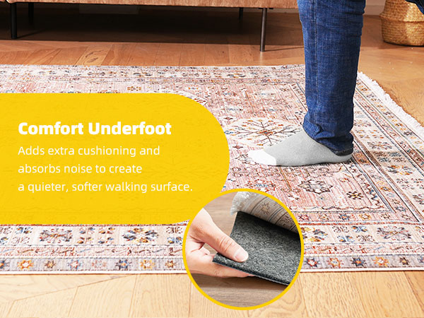 rug pad gripper 2x10 non slip cushioned thick felt rubber rug pad runner rug pad non skid