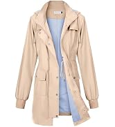 PITINAN Rain Jackets For Women Waterproof Rain Coats with Hood Lightweight Windbreaker Outdoor Tr...