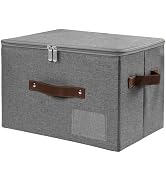 Lucky Monet 1PCS Storage Bins with Zipper Lids 15"x10"x10" Foldable Lidded Fabric Storage Boxes B...