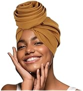FADACHY Turbans for Women, Satin Lined Turban African Silk Bonnet, Head Wrap Double Layered Pre-T...