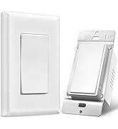 Suraielec 3 Way Wireless Light Switch, Neutral Wire Required, Grounding, 15A High Power, 100ft Ra...