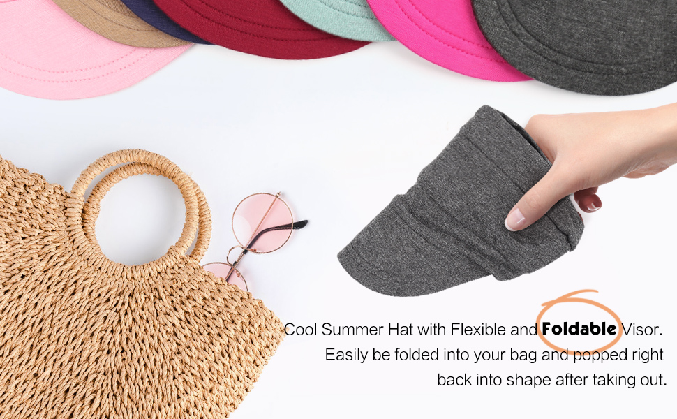 cool summer hat with flexible and foldable visor