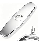 Chrome Faucet Deck Escutcheon Plate - 10 inch Stainless Steel Faucet Hole Cover Round Deck Plate ...