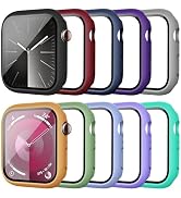 Kounlsyam 10 Pack Case with Tempered Glass Screen Protector for Apple Watch Series 11/10 42mm, Ha...