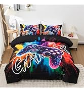 Aimuan Gamer Gaming Bedding Sets 3D Gamepad Comforter Sets for Boys Games Console Action Buttons ...