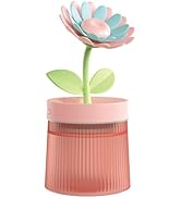 DONGKER Mini Humidifier,260ml 2 Mist Modes Cute Flower Desktop Humidifiers with Colorful Lights f...