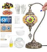 BOHMR DIY Turkish Mosaic Lamp Kit, Swan-Neck Stained Glass Lamp Making Kit- Easy,Fun,No Experienc...