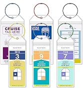 6 Pack Clear Cruise Luggage Tags for Royal Caribbean and Celebrity, Carnival, MSC, Costa, NCL & P...