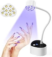 Onite Cordless UV Nail Lamp with Auto Sensor - 30W LED Fast Curing for Gel X Nails, Rechargeable ...