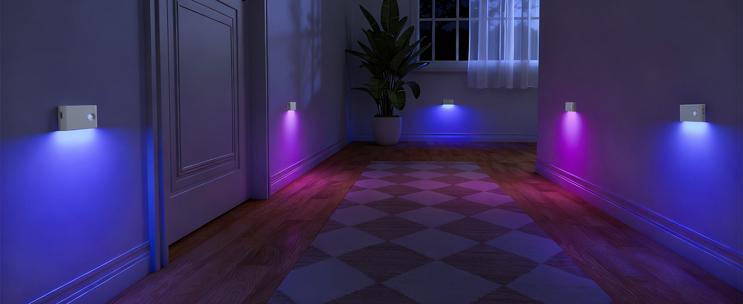 RGB motion sensor night light