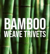 Woven Bamboo Trivets – Eco Lifestyle – Set of 3 Round Placemats for Hot Pots and Pans Made from S...