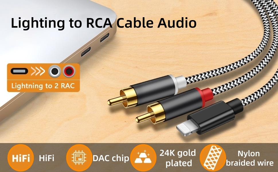 lightning to rca audio cable
