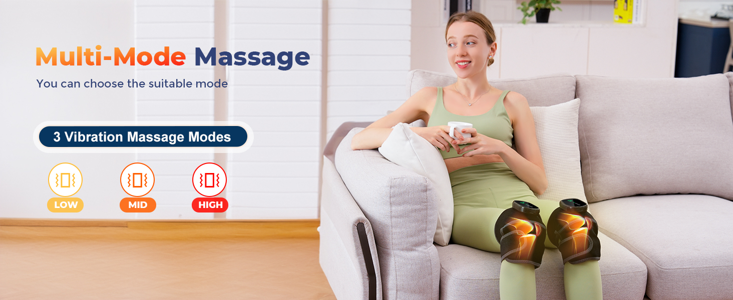 knee massager with heat and red light therapy