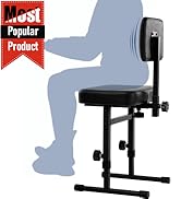 OUKMIC Piano Bench Adjustable Height Stool Chair with Backrest
