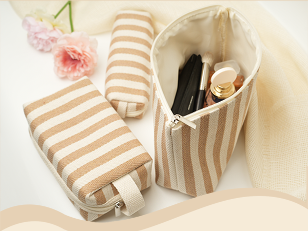 Canvas Makeup Bag Set