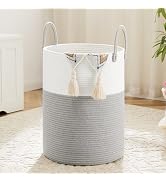 Artfeel Laundry Basket,Woven Cotton Rope Laundry Hamper,60L for Decorative Storage of Dirty Cloth...