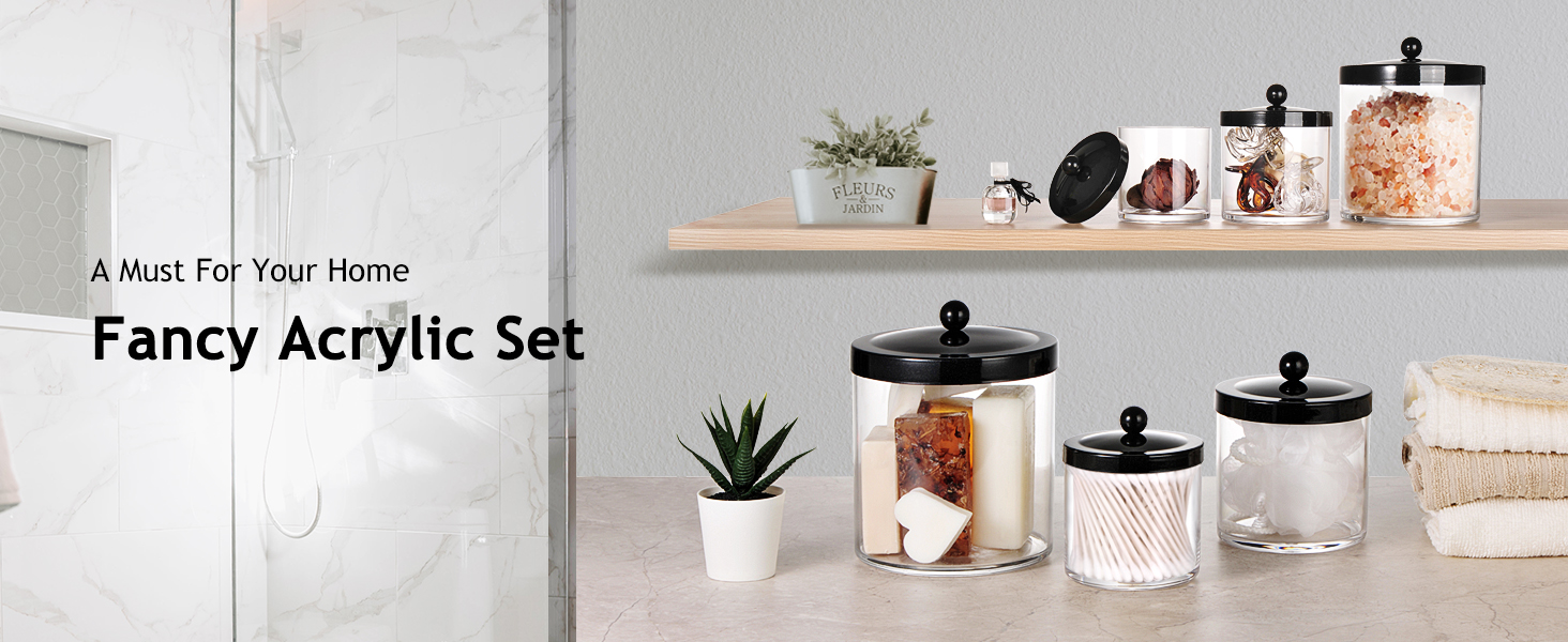 bathroom apothecary jars set