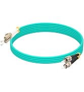 Hamadap LC to ST Multimode Fiber Optic Cable 1M, OM3 Duplex 10G/40G Fiber Patch Cable MM Fiber Op...