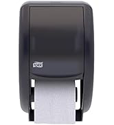 Tork Twin Toilet Paper Roll Dispenser Smoke T24, Modern Look, 55TR