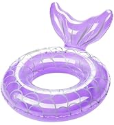 HeySplash Pool Floats Kids, Inflatable Swimming Ring Swim Tube Floaties, Summer Water Fun Beach P...
