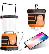 LED Camping Lantern, Rechargeable LED Lantern with 1500LM, 4 Light Modes, Waterproof Camping Ligh...
