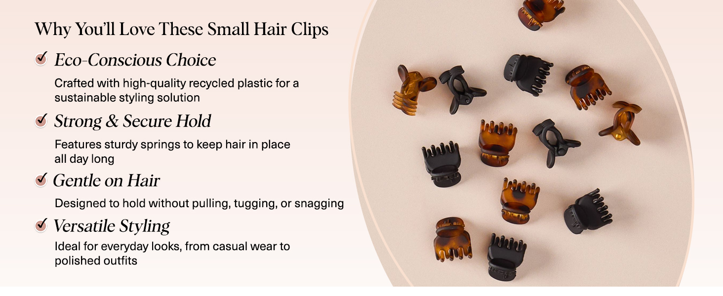Kitsch Small Hair Clips for Women Stylish Baby Hair Clips