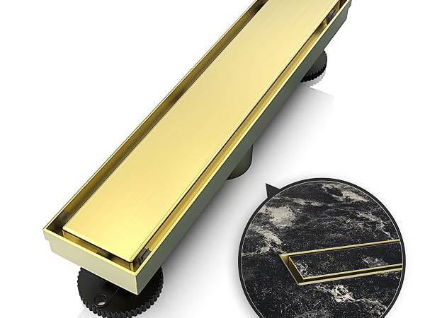 gold shower drain