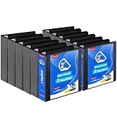 COMIX Heavy Duty Slant-D Ring View Binder, 2 inch 3 Ring Binders, Hold 500 Sheets of 8.5" x 11" P...