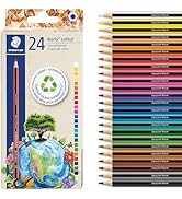 STAEDTLER Colored Pencils Set (24-Pack) for School Supplies - Break-Resistant Lead, Sustainably M...