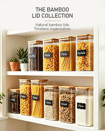 Glass Jars with Bamboo Lids