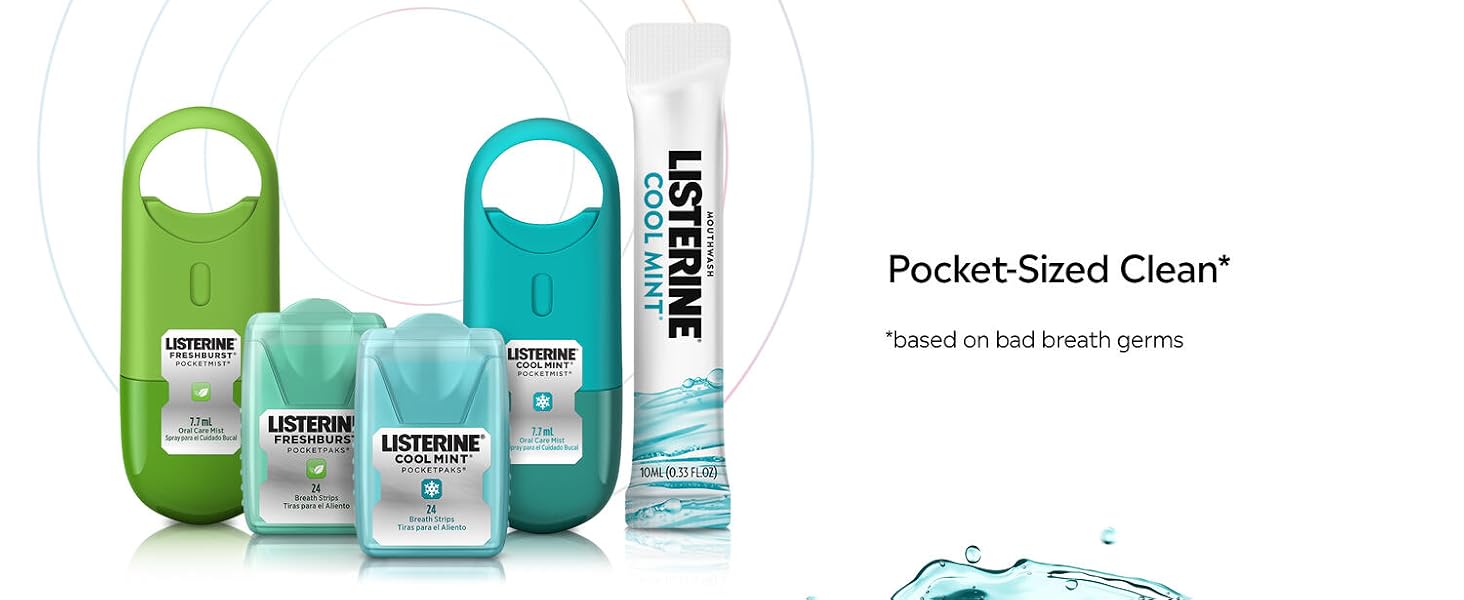 the power of Listerine pocketmist comes from 3 essential oils, eucalyptol, menthol, thymol