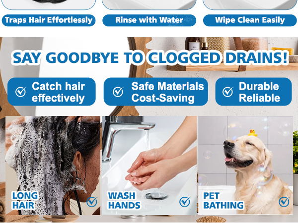black drain hair catcher