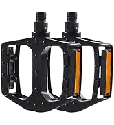 Lightweight Aluminum Mountain Bike Pedals for Audlt 9/16 Thread with Reflectors