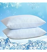 DOWNCOOL Cooling Pillow Queen Size Set of 2, Adjustable Shredded Memory Foam Pillows for Sleeping...