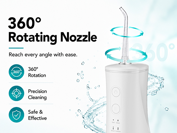 SimpliCare F5039 cordless water flosser with 8 tips for daily oral care
