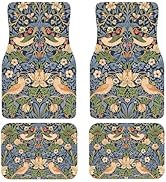 Beautiful William Morris Style Car Mats with high Absorbency car Art mats. Non-Slip Feature Car F...