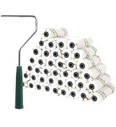 Mister Rui Microfiber Paint Roller Covers 4 Inch, 40 Pack Small Paint Roller Covers with Roller F...
