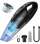BSRCO Handheld Vacuum Cordless Rechargeable 3-in-1, USB Charge, Car Vacuum with LED, HEPA Filter,...