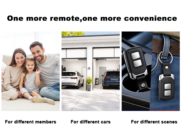 Perfect for use with two cars, family members, or as a spare remote control.