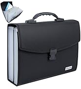 Uquelic 26 Pockets Expanding File Folder Organizer - Upgraded Durable Buckle, Base with Ergonomic...