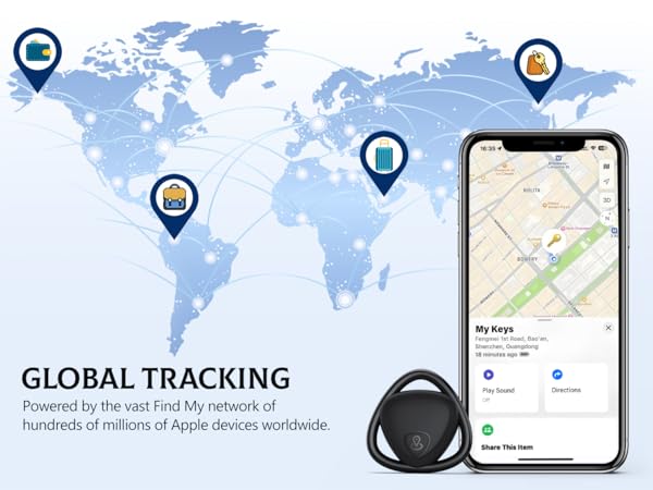 Powered by the vast Find My network of hundreds of millions of Apple devices worldwide.