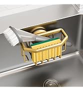 TAILI Sponge Holder for Kitchen Sink with Strong Suction Cup Removable, Rustproof Aluminum Sink C...