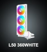 SAMA L50 360mm AIO Liquid CPU Cooler, Dot-Matrix Infinity Mirror ARGB, High-Performance Ceramic P...