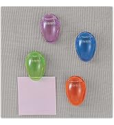 Officemate Standard Cubicle Clips, Assorted Translucent Colors, Pack of 4 (30172)
