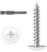 #8 x 1 (120 PCS) Modified Truss Head Wood Screws, Phillips Drive Quick Metal Self Tapping Screws,...