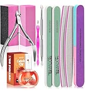 TsMADDTs Manicure Tools Kit Nail Care Kit with 3PCS Files, 2PCS Buffer Blocks, 2PCS Polishing Buf...