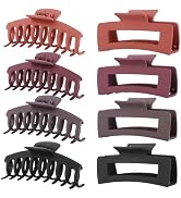 LuSeren 8 Pack Hair Clips for Women 4.3 Inch Large Hair Claw Clips for Women Thin Thick Curly Hai...