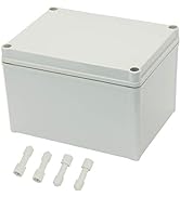 Zulkit Junction Box ABS Plastic Dustproof Waterproof IP67 Junction Boxes Universal Electrical Pro...