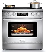 AAOBOSI 36 Inch 6 Cu.Ft Front Control Electric Range Oven with 5 Cooktop Elements,9 Cooking Power...